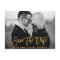 Modern Brush Script Gold Save The Date Photo