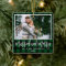 Modern Brush Script Green Plaid Married and Merry