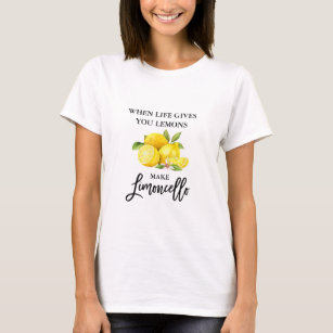 Modern Brush Script Limoncello Lemons T-Shirt