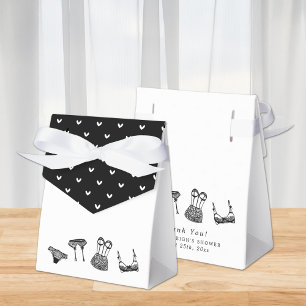 Modern Brush Script Lingerie Bridal Shower Favor Box