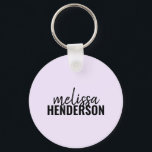 Modern Brush Script Name Simple Key Keychain<br><div class="desc">Modern brush script combined with bold sans serif font.</div>