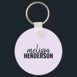 Modern Brush Script Name Simple Key Keychain<br><div class="desc">Modern brush script combined with bold sans serif font.</div>