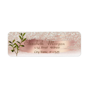 Modern Brush Stroke, Olive Branch,Glitter Bokeh