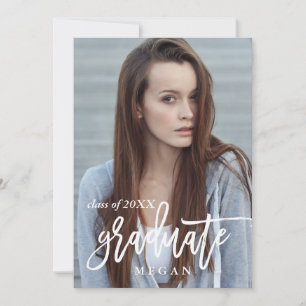 Modern Brush Type Graduation Announcement