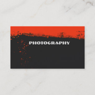 Modern Brush Work Red Abstract Paint Splatters Business Card
