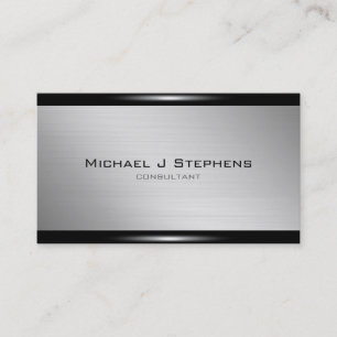 Modern Brushed Aluminum 2 Business Card