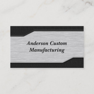 Modern Brushed Metal Business Card