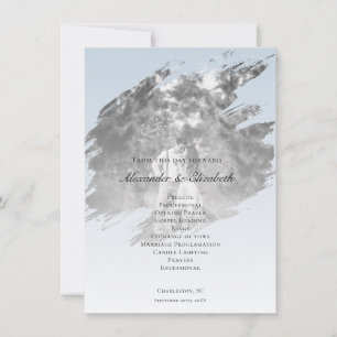 Modern Brushstroke Photo Wedding   Blue