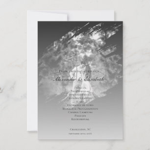 Modern Brushstroke Photo Wedding   Soft Black
