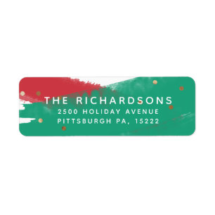 Modern Brushstrokes with Gold Christmas