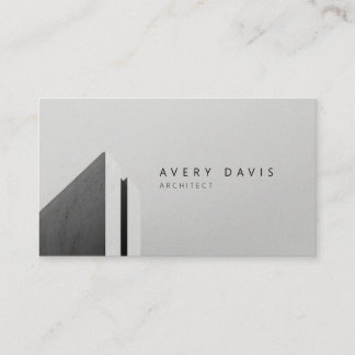 Modern Brutalist Concrete Architect Business Card