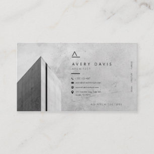 Modern Brutalist Concrete Architect Business Card