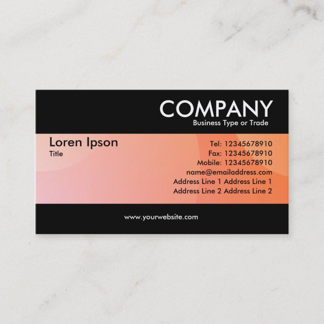 Modern - Bubble Cloud Pale Orange Business Card (Front)