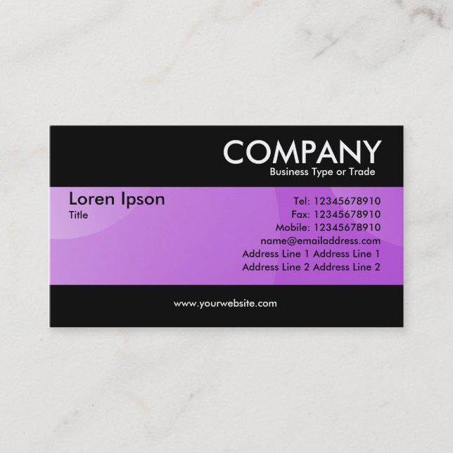 Modern - Bubble Cloud Purple Business Card (Front)