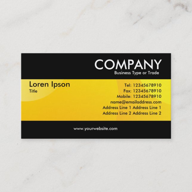 Modern - Bubble Cloud Yellow Business Card (Front)