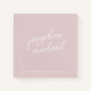 Modern Bubblegum Minimal Wedding Guest Book