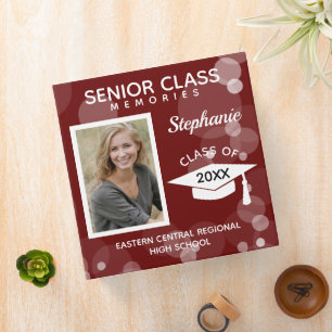 Modern Bubbles Senior Class Graduation Memory Book Binder
