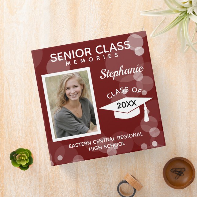 Modern Bubbles Senior Class Graduation Memory Book Binder (In Situ)