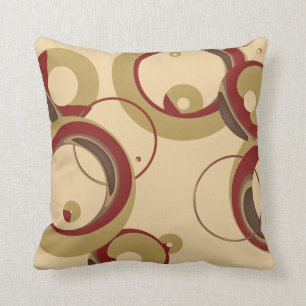 Modern Bubbles Throw Pillow - Beige