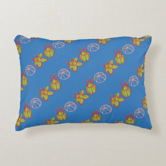 Modern Bud & Flower Bold Pattern Accent Pillow
