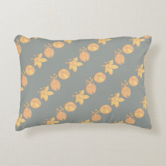 Modern Bud & Flower Bold Pattern Accent Pillow