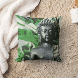 Modern Buddha Meditation Zen Decor Throw Pillow