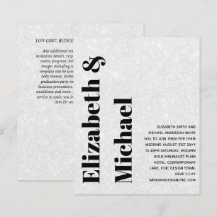 Modern Budget Modern Bold Text Wedding Invitation
