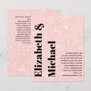 Modern Budget Modern Bold Text Wedding Invitation