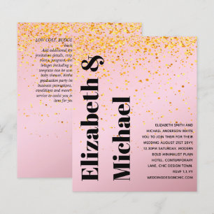Modern Budget Modern Bold Text Wedding Invitation