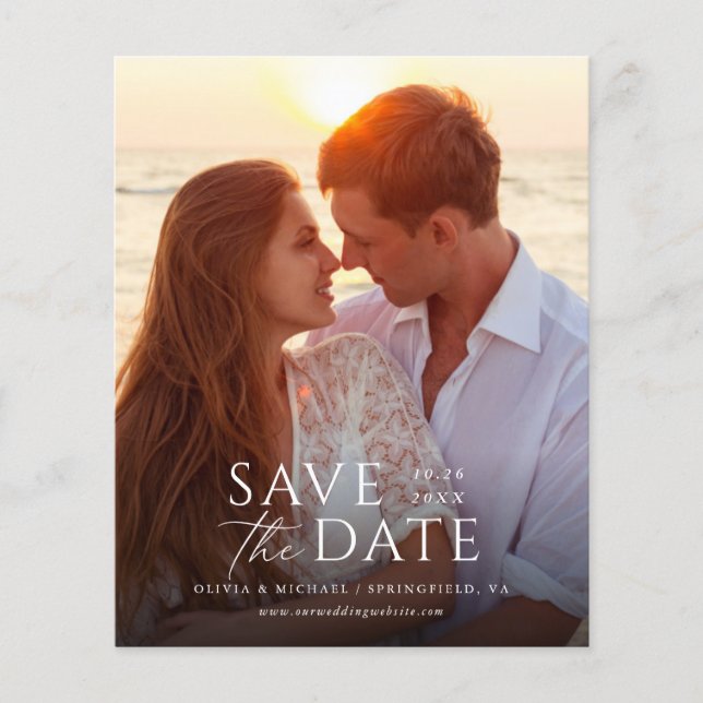 Modern Budget Simple Save the Date (Front)