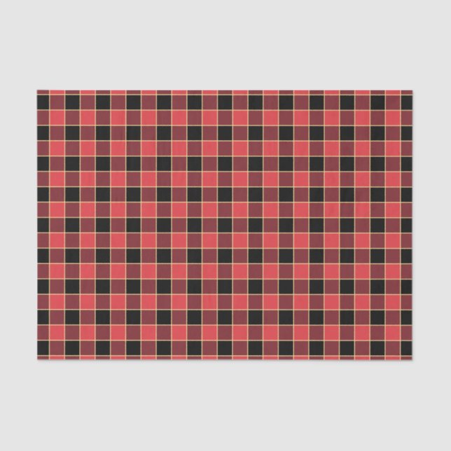 Modern Buffalo Check Pattern Custom Colours SVG Tissue Paper (Front)