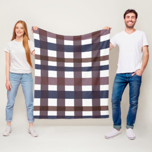 Modern Buffalo Plaid Farmhouse Fleece Blanket