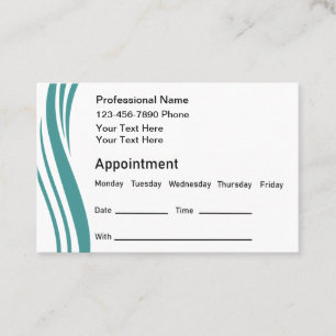 Modern Bulk Appointment Reminder Business Cards