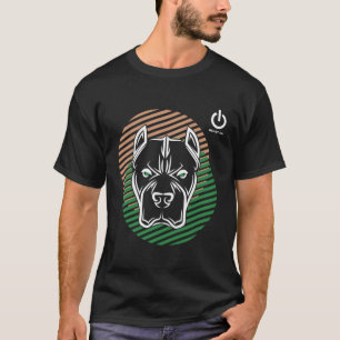 Modern Bulldog Head Green Beige Fitness Gym Traini T-Shirt