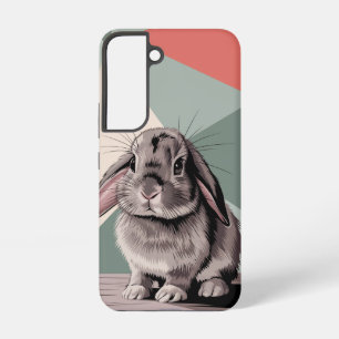 Modern Bunny Portrait in Sage Samsung Galaxy Case