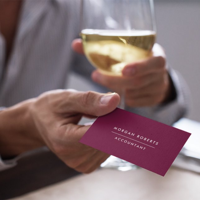 Modern Burgundy Accountant Lawyer or Professional Business Card (Creator Uploaded)