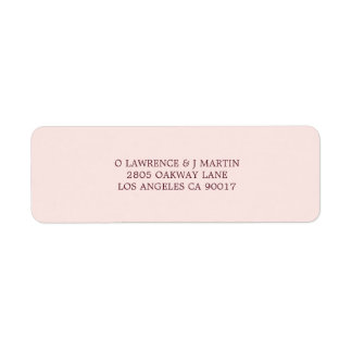 Modern Burgundy Blush Pink Wedding Address