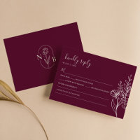 Modern Burgundy Boho Wedding Simple Elegant