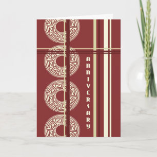 Modern Burgundy Employee Anniversary Card