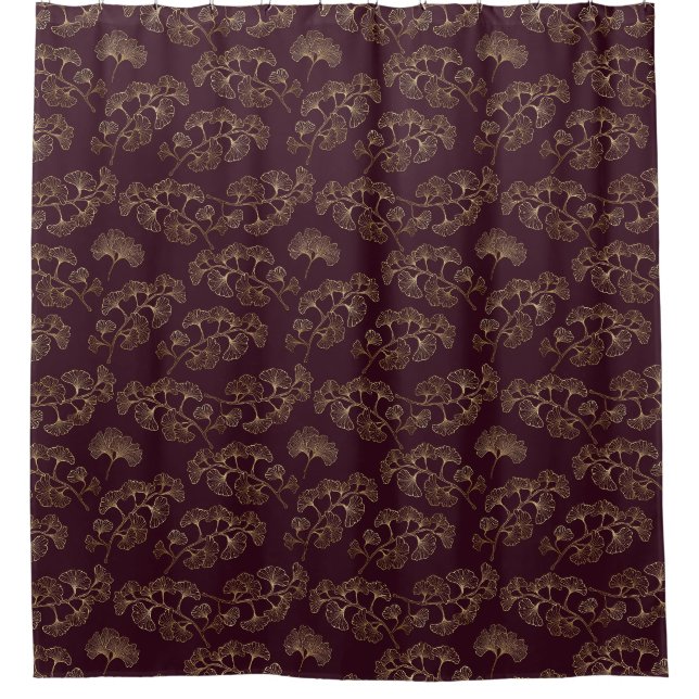 Modern Burgundy Ginkgo Pattern (Front)