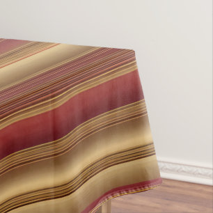 Modern Burgundy Gold Luxury Linen Collection Tablecloth
