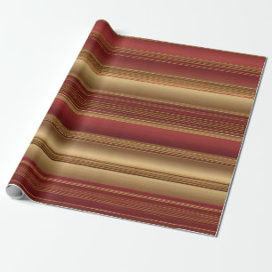 Modern Burgundy Gold Luxury Linen Collection Wrapping Paper