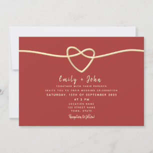 Modern Burgundy Wedding Invitation