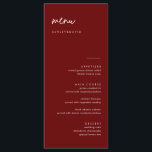 Modern Burgundy Wedding Menu Cards<br><div class="desc">Minimalist Burgundy Wedding Menu Cards | Modern Menu,  Wedding Dinner Menu,  Rustic Let's Eat Wedding Dinner and Drinks Menu,  Simple Calligraphy Rustic Wedding Menus Wedding Menus,  Rustic Wedding Menu,   Wedding Table Menu</div>
