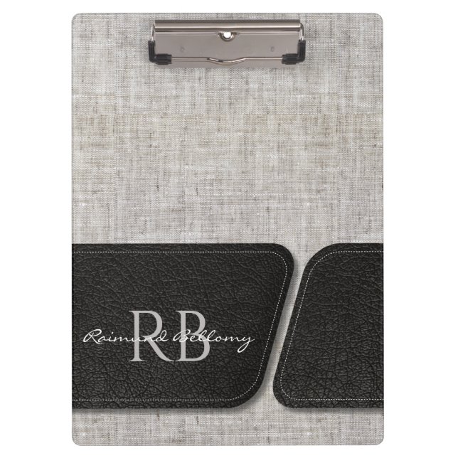 Modern Burlap Clipboard (Front)