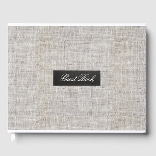Modern Burlap Guest Book
