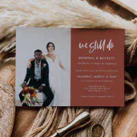 Modern burnt brick We still do Vow renewal photo