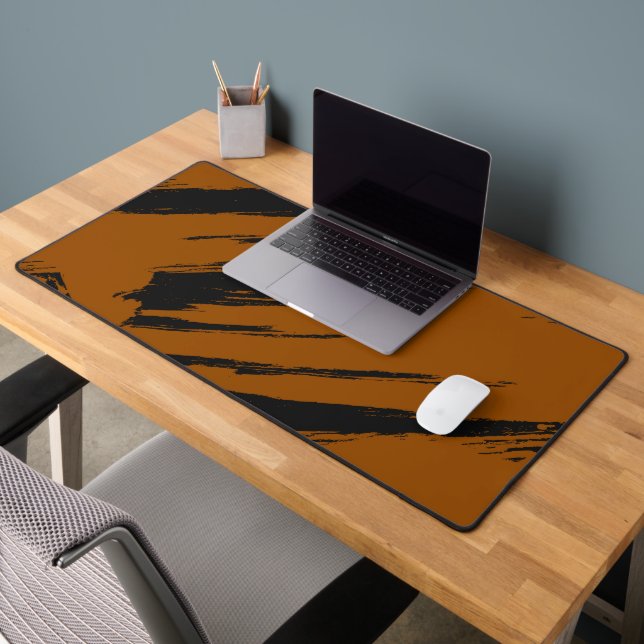 Modern Burnt Orange and Black Abstract (Bureau 2)