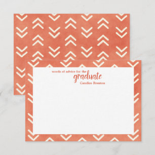 Modern Burnt Orange Arrows Word of Advice Invitation