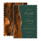 Modern Burnt Orange Dark Green Agate Wedding